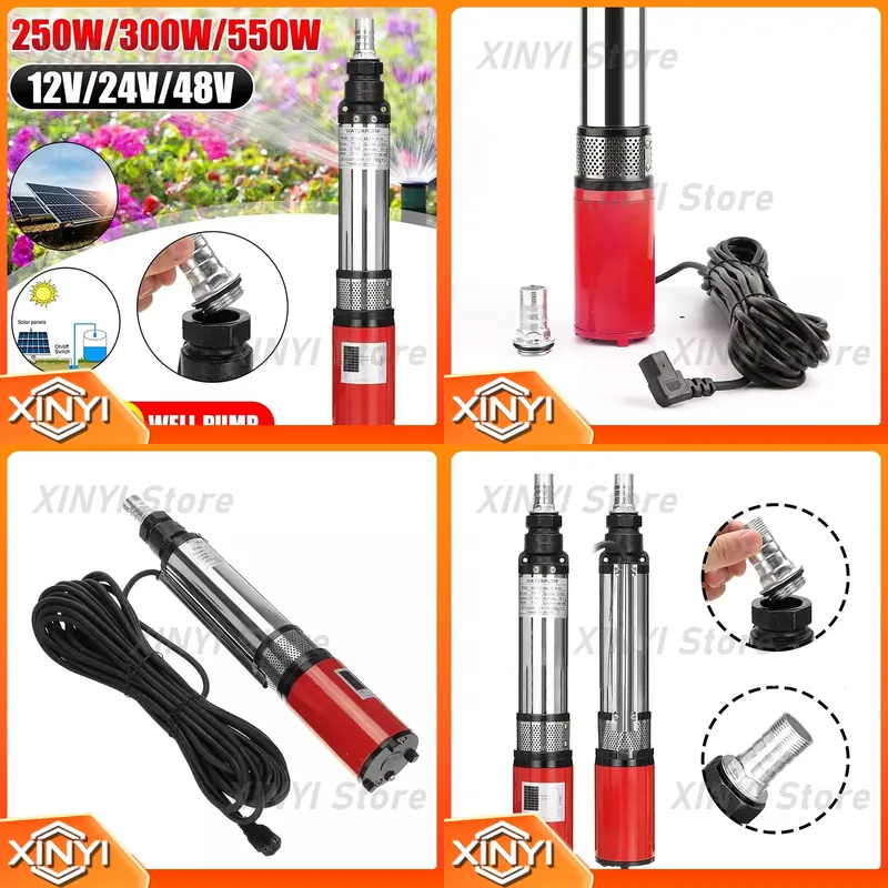 Solar Irrigation Pump 12V - Pompa Submersible High Lift 55m DC