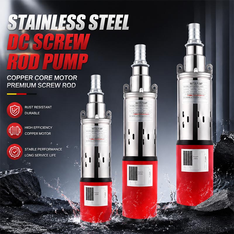 Solar Water Pump 48V Submersible - Pompa Sumur Dalam DC 12V 24V