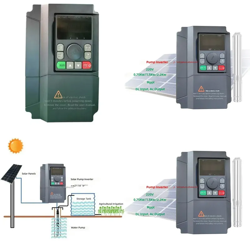 Mppt Solar Pump Controller 1.5Kw - HL710 0.75KW 1.5KW 2.2KW 220V Inverter