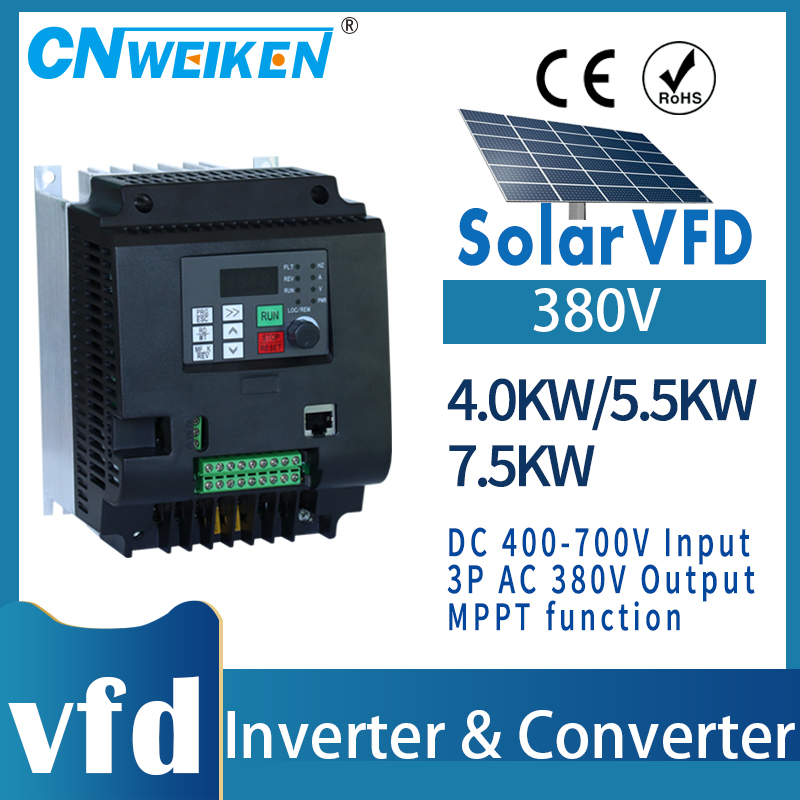 Solar Pump Inverter 2.2Kw - VFD 7,5KW 10HP, Motor Pompa Air