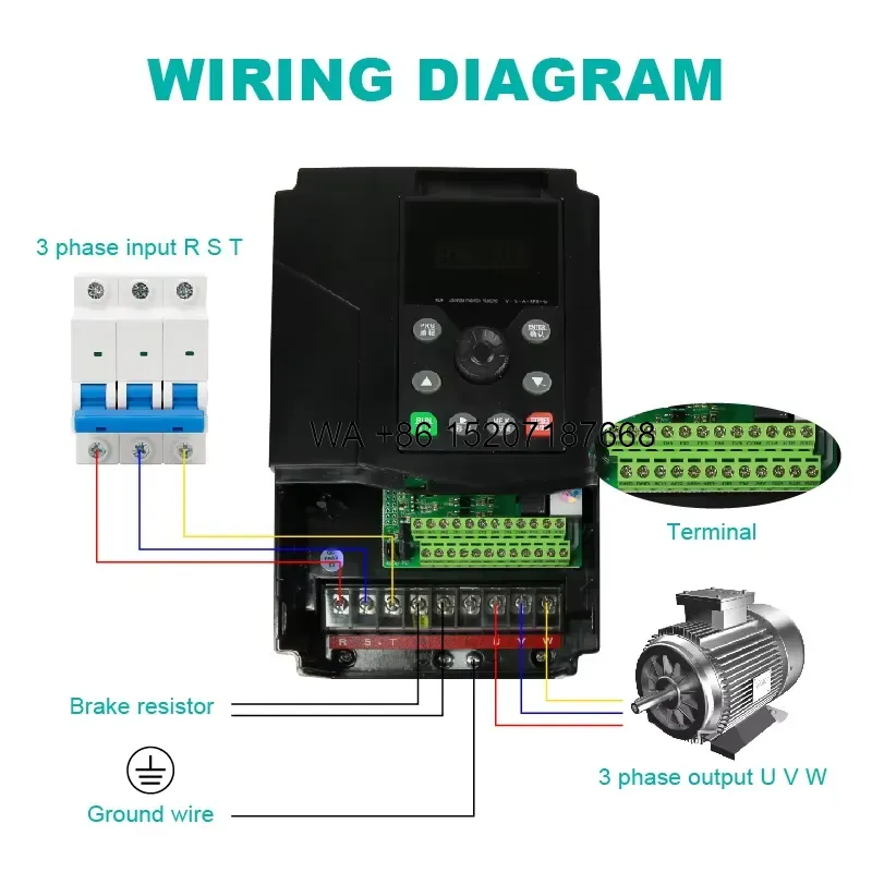 Solar Pump Inverter 5.5Kw Three Phase - Wmwmnu 99% Pompa Air Tenaga Surya