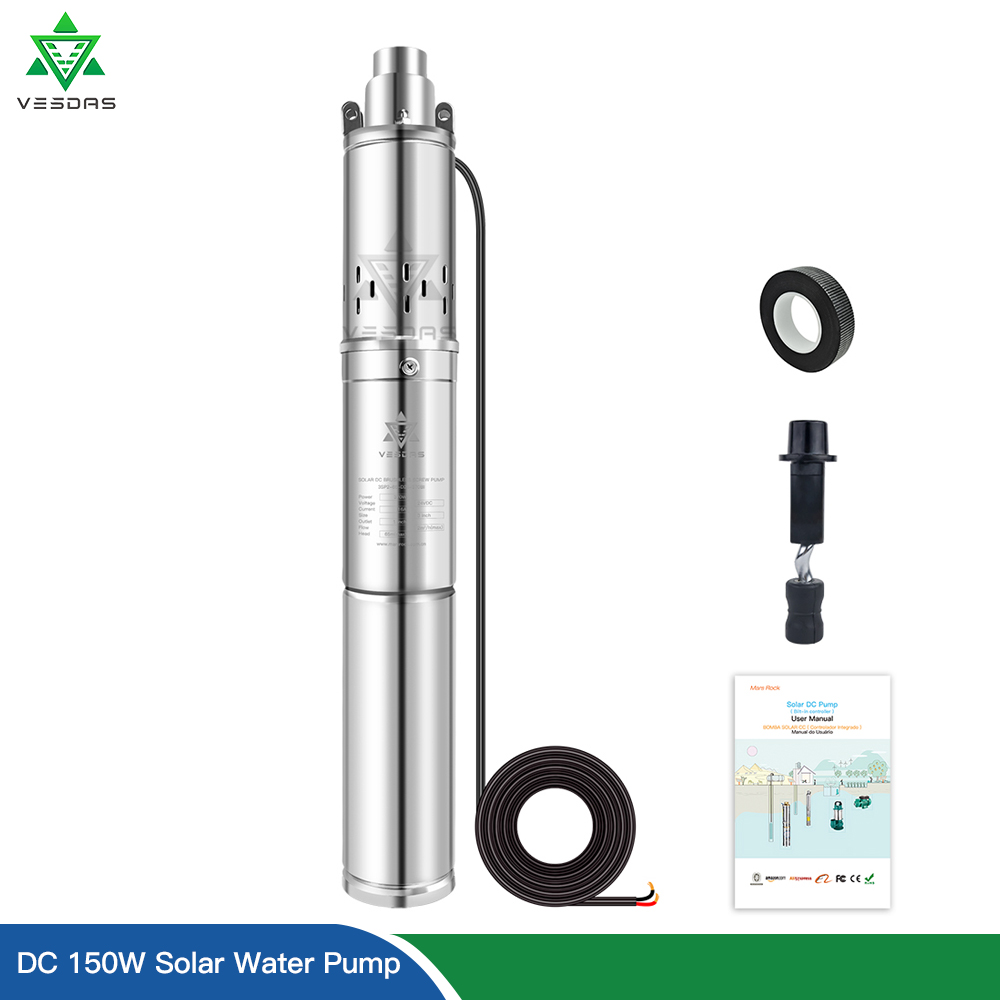 Solar Water Pump 48V Submersible - Pompa Air Sumur Kapal Selam 12V