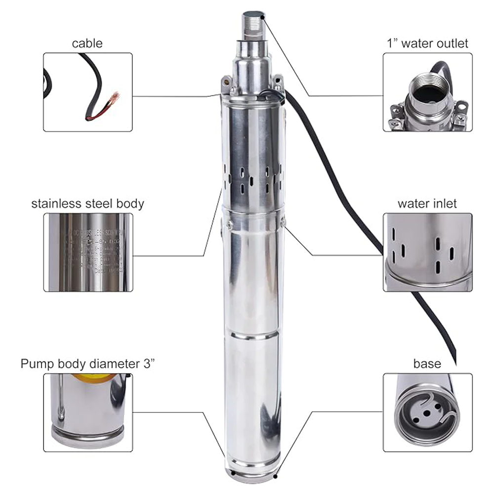 Pompa air tenaga surya DC, 1HP - Solar Water Pump 1Hp Dc ulasan dan harga