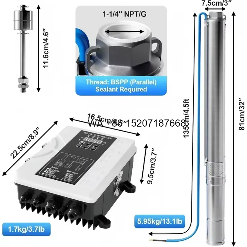 Pompa Air Tenaga Surya Wmwmnu  - Solar Water Pump 48V Submersible ulasan dan harga