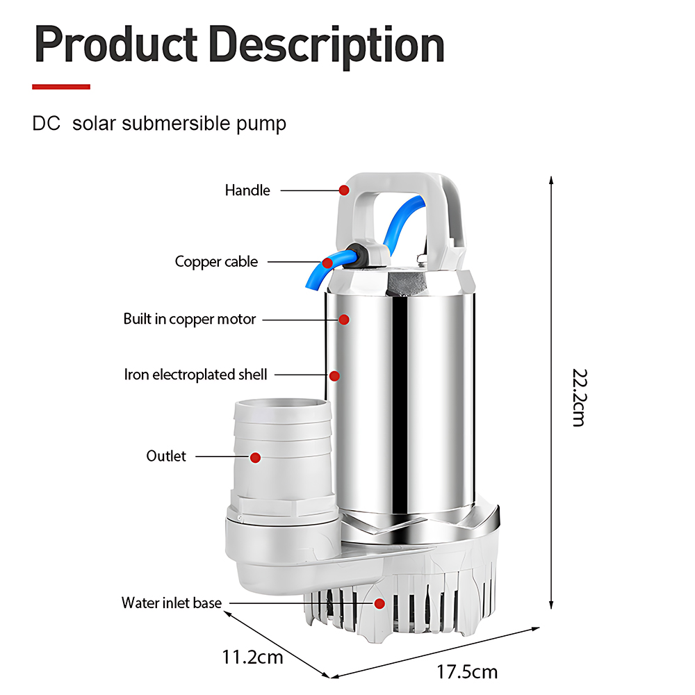 Pompa Air Tenaga Surya Submers - Solar Irrigation Pump 12V ulasan dan harga