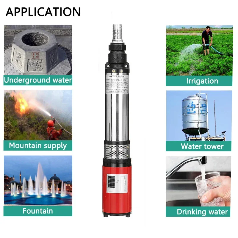 Pompa Celup 550W 12V 24V 48V D - Solar Irrigation Pump 12V ulasan dan harga